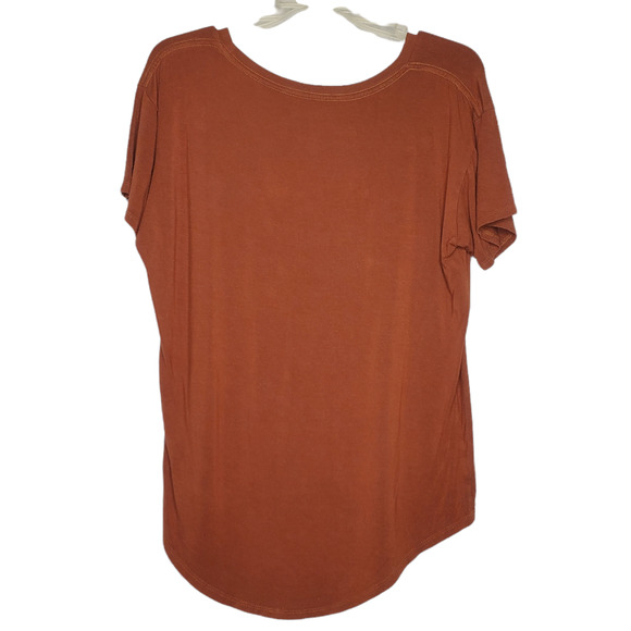 Agnes & Dora Rust High-Low Short Sleeves Sz. Large - Picture 2 of 3